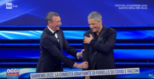 Fiorello gag su effetti avversi vaccini, Sanremo 2022