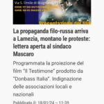 Locandine proiezioni "Il testimone"