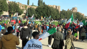 I trattori degli agricoltori a Circo Massimo